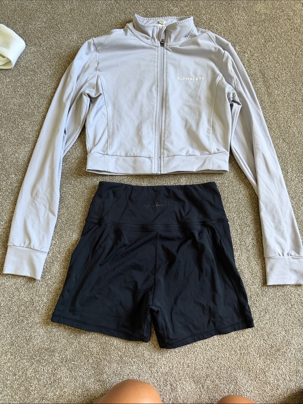Alphalete jacket and shorts set